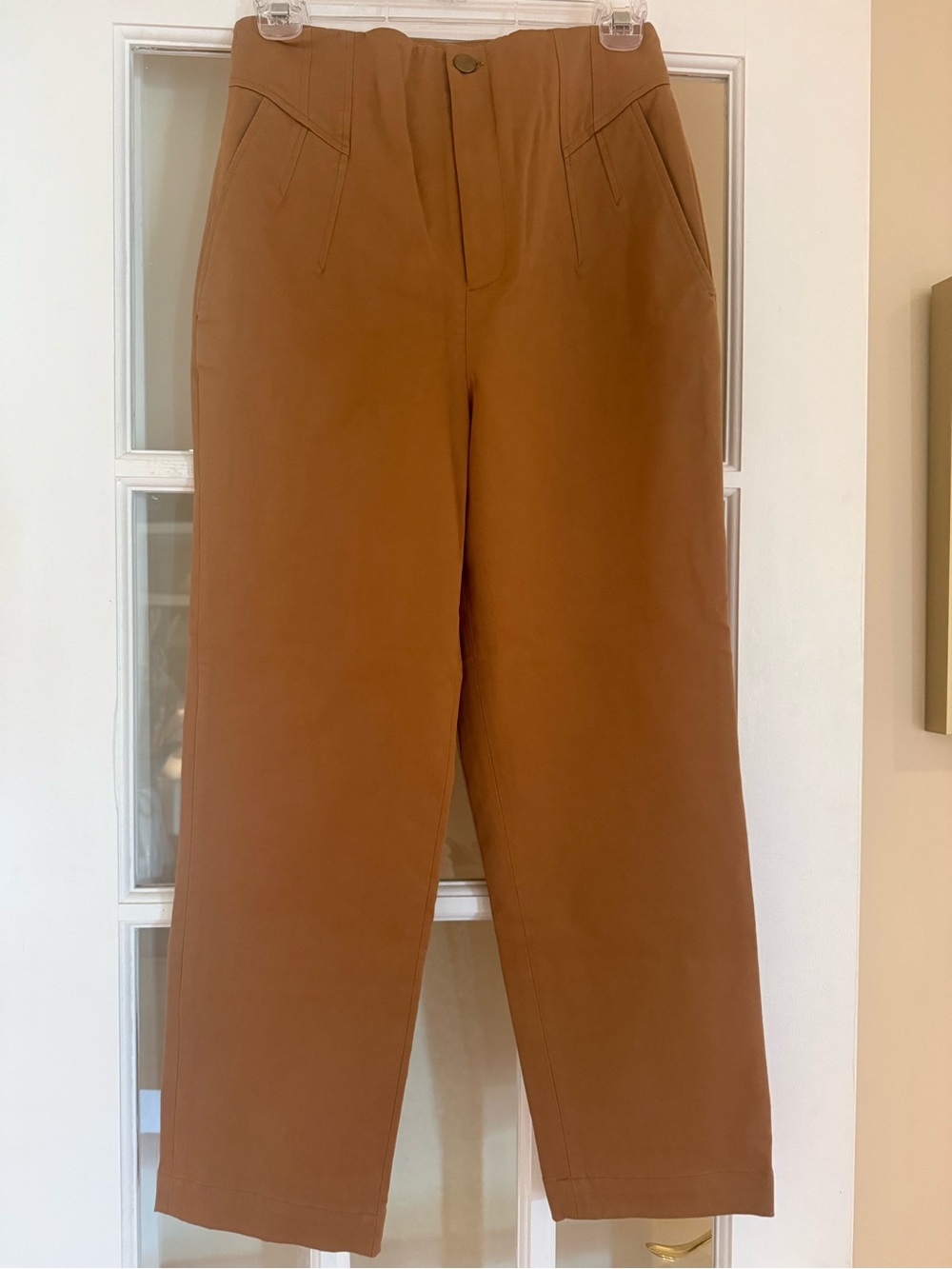 INTERMIX Men's Straight-Leg Chinos in Warm Brown